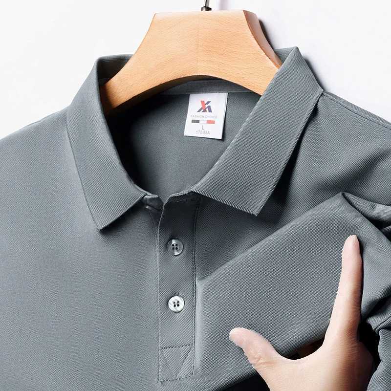 Mens Fashion Solid Short Sleeved Polo Shirt Summer Breathable Comfortable Top X250306
