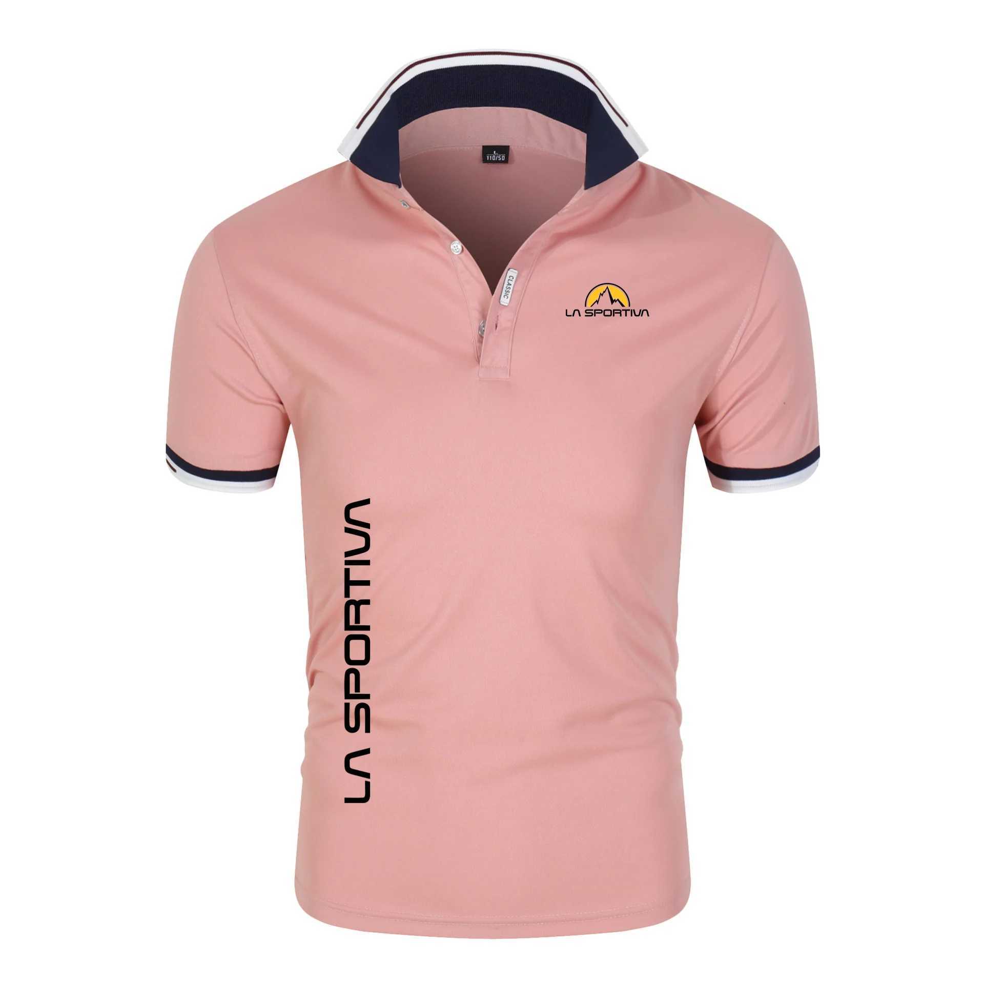 La Sportiva Mens Polos Casual Lapels Short Sleeve Polo Shirts for Men High Quality Brand Design Polos Men Clothing X250306