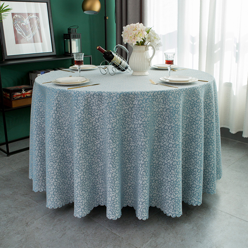 Hotel Thickened Encryption Restaurant Box Round Tablecloth Banquet Business Exhibition High Texture Tablecloth