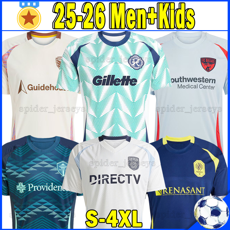 XXXL 4XL 2025 2026 Nashville Englands Soccer jerseys D.C. United DallasS Seattle Sounders San Diego 25 26 BENTEKE MUKHTAR MUSA Football Shirts Men Uniforms kids kits