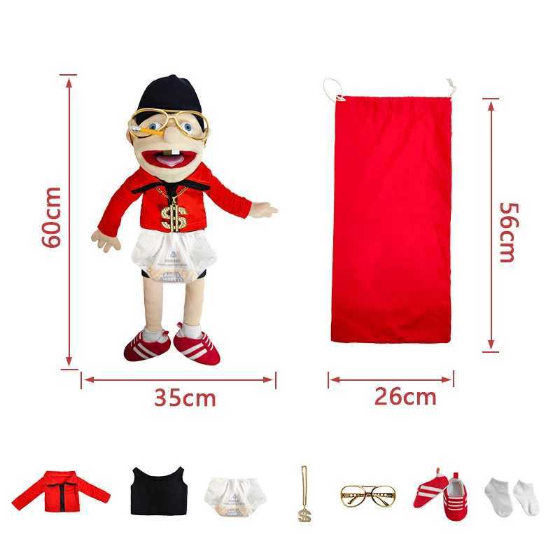 Jeffy Family Hand Puppet Pet Booger Feebee Rocker Zombie Mom and Dad Chef Price Police Junior Joseph Cody Penolope Open Mouth Muppet W250306