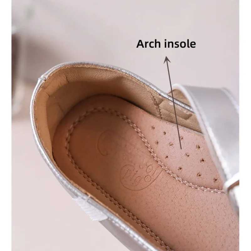 Autumn Childrens Flats Soft Microfiber Fashion Bow Mary Jane Baby Girls Casual Shoes Spring Antiskid Outsole Kids Evening ShoesT250306