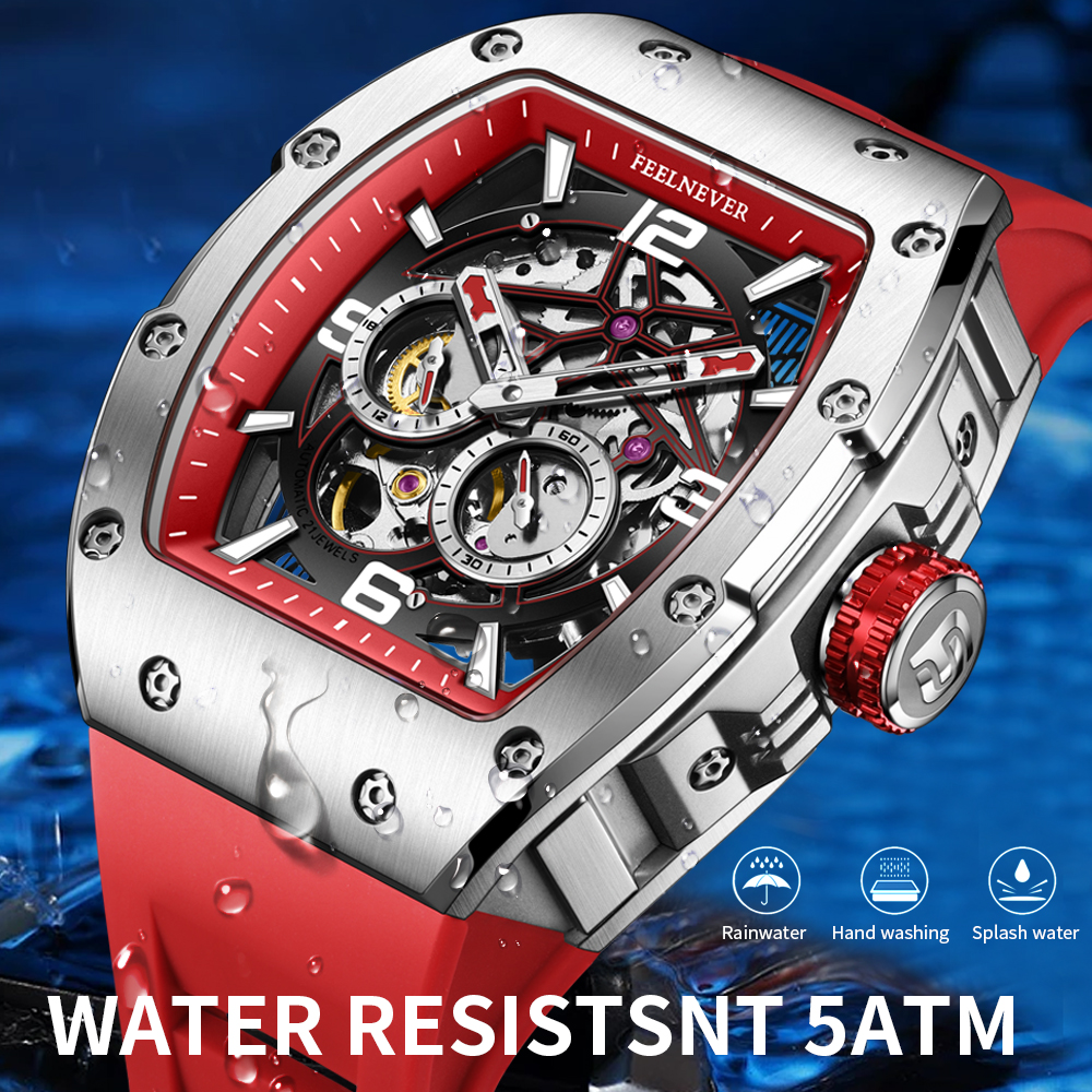 LIGE Classic Barrel Design Men's Watch Multi functional Waterproof Night Light Sports Watch Premium Men's Mechanical Watch