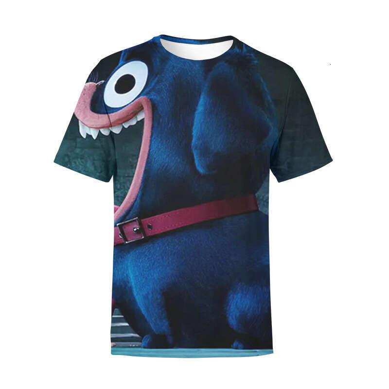 Summer men's sports short sleeved animated elf hostel 3D digital printed children's T-shirt 2025 new casual versatile fashion clothing