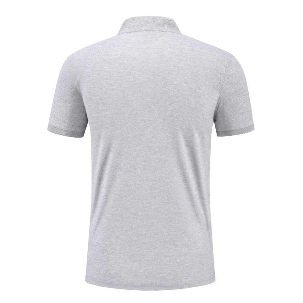 Mens premium business collar T-shirt high-quality summer formal collar neutral short sleeved casual T-shirt X250306
