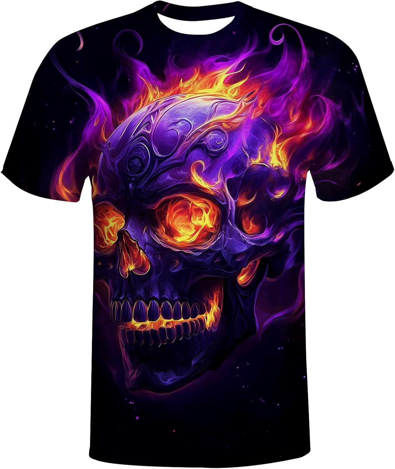 Mens T shirt American Flag Skulll 3D Print Cool T Shirts Graphic Casual Summer Short Sleeve Novelty T-Shirt for Men Women tee Casual tops summer cloth