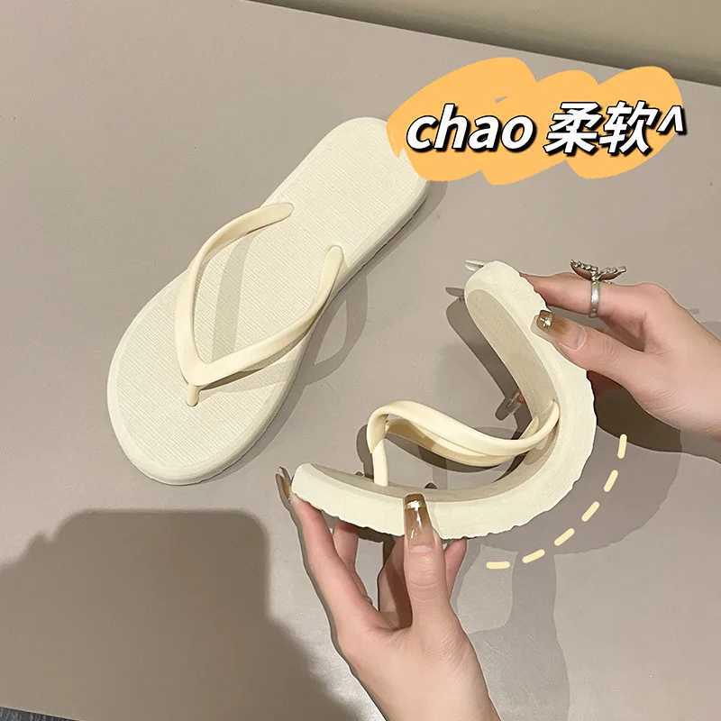 Beach sandals summer flip cotton slippers cute candy color indoor flat shoes mens beach N-slip soft sole Y250306