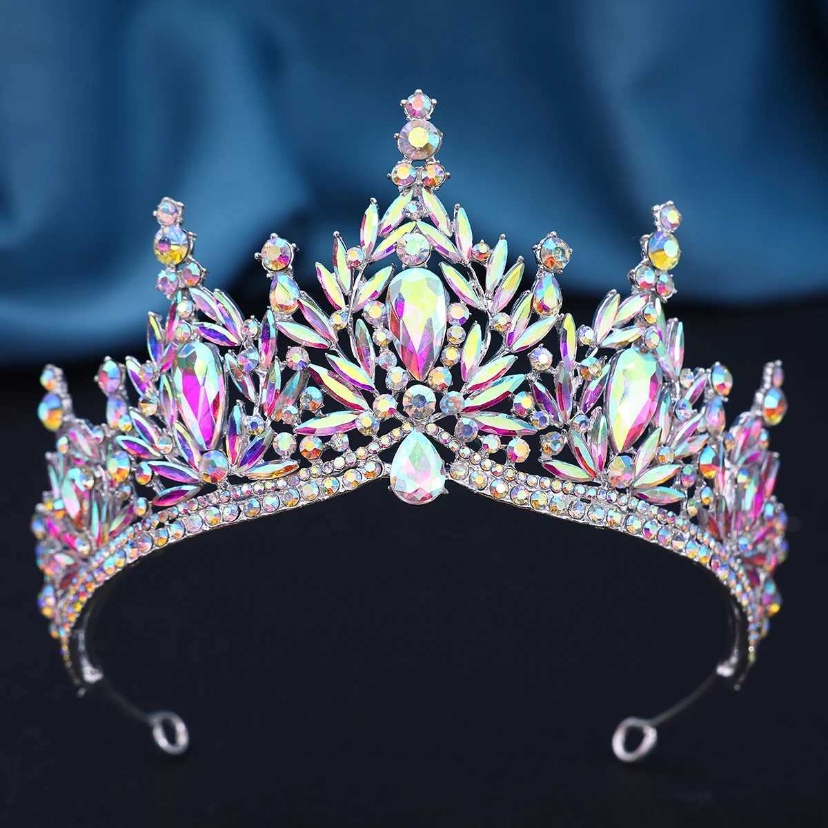 13 Baroque Luxury Crystal Princess Tiara For Wen Wedding Girls Birthday Party Elegant Crown Hair Jewelry Accessories X250306