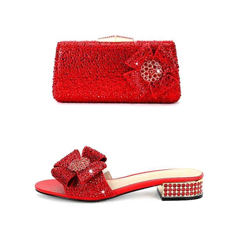 New Ladies Rhine Cluh Flat Heel Diamond ring Shoes and Bag suit Rhine Flat plus size Ste Slippers Size 34-44 Y250306