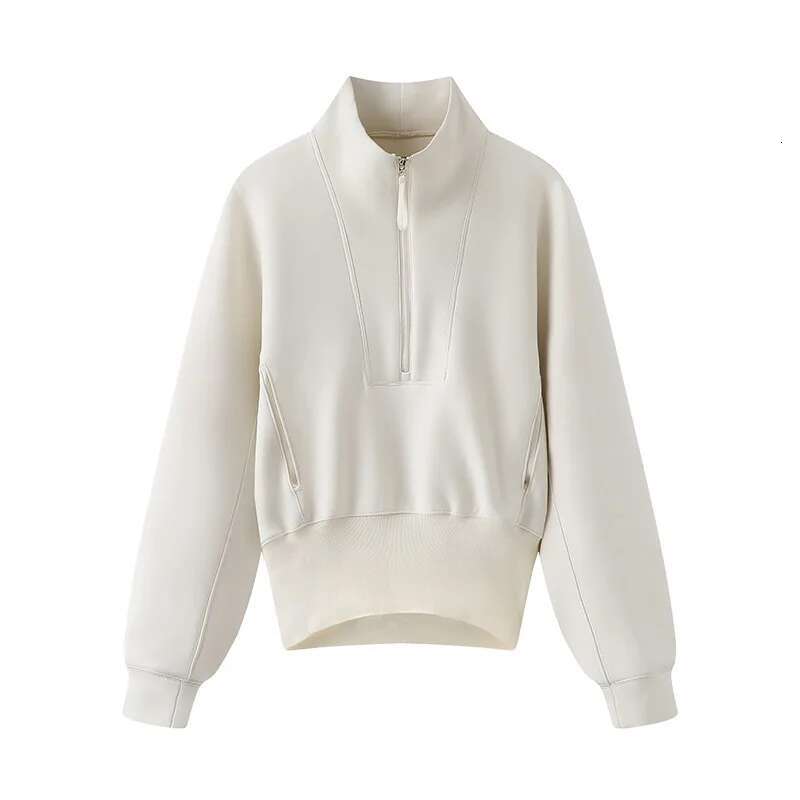 2025 Spring New Women's Short Simple Slimming Sweater Loose Stand Collar Pullover Top