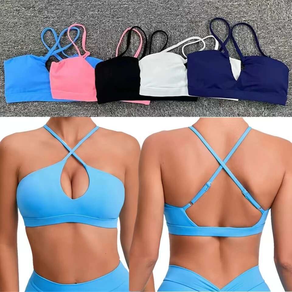 New Gym Top Training Clothes Stretch Women Underwear Fiess Workout Cross Yoga Sexy Sports Bra KLMY