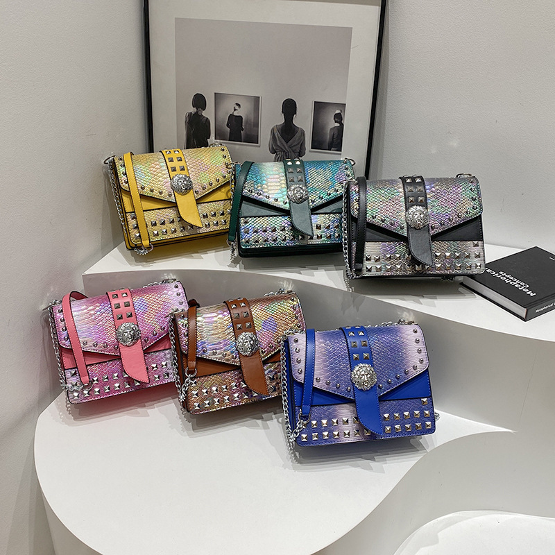 2025 Autumn New Universal Women's Shoulder Lid Style Small Square PU Stitching 2024 Winter Bag