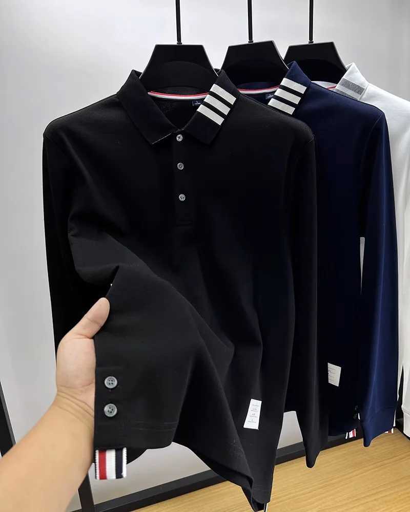 High end 100% cotton long sLeeve POLO shirt men lapel top fashion designer brand embroidery autumn business casual T-shirt X250306