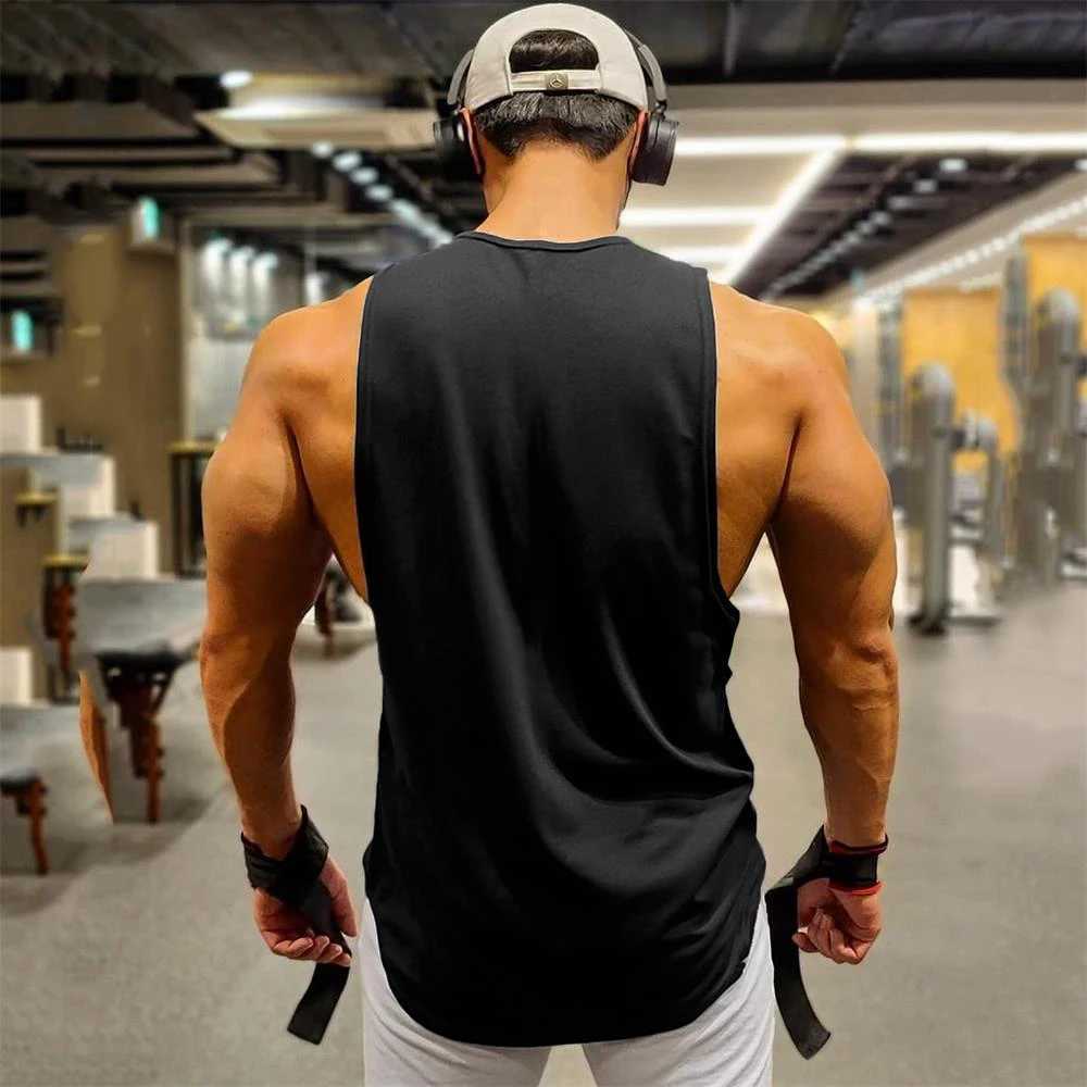 men tank tops sleeveless shirt mesh Material Breathable quick dry for men summer gym workout teeT250318