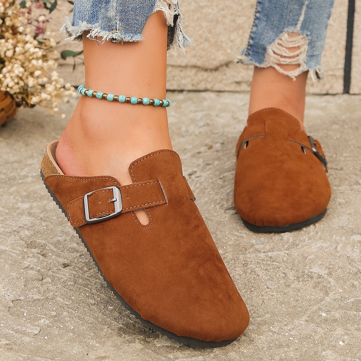 Summer solid color temu cool new 2025 plus drag thick sole single shoe women's casual shoes #ddmykukumalu