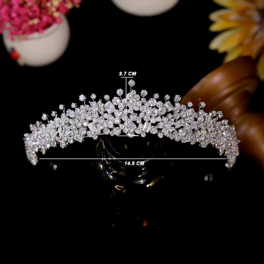 ASNORA Bridal Hair Accessories 3A Zircon Crown Para Quincea era Princess Birthday Headpiece X250306