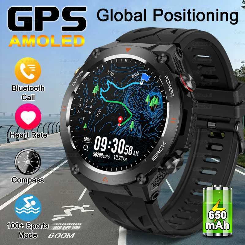 Suitable for Sport Smart Bracelet Mens Watch 1.85 AMOLED SCREEn Gps Compass Altimeter Waterproof BT Call New Smart Watch O250306