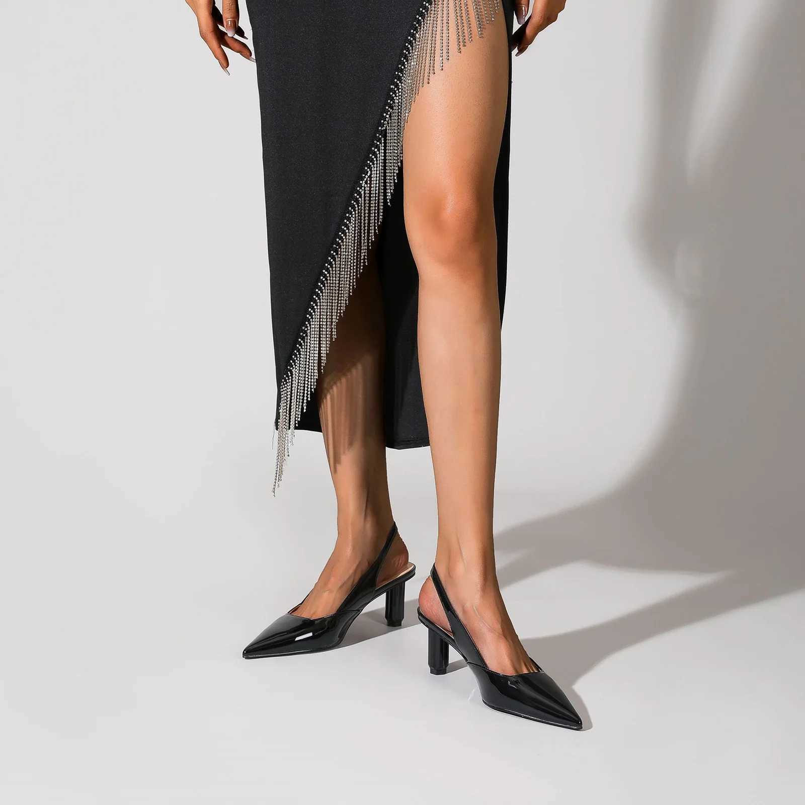 Wens slingback kitten h pointed toe pumps. Fiable and stylish for parties or casual wear. Y250306