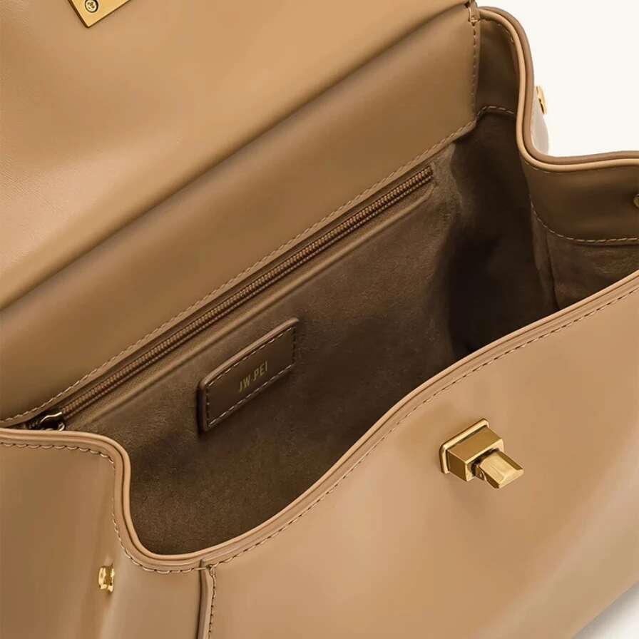 Jw Pe Handbag 2025 New Lucia Lock Shoulder Crossbody With High-End Feel, Light And Versatile Women's Bag