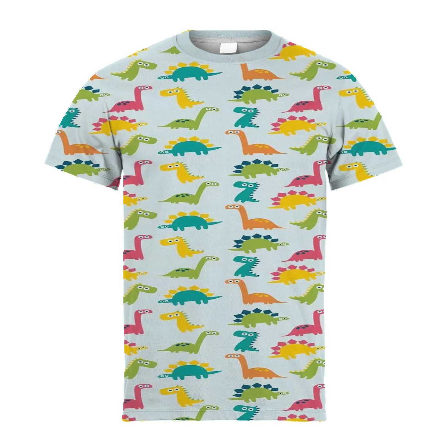 2024 Kids Girl Boy Clothes Dinosaur T-Shirt Summer Short Sleeve Tees Boy Clothes Casual Comfy T Shirt Tops Childrens ClothingT250306