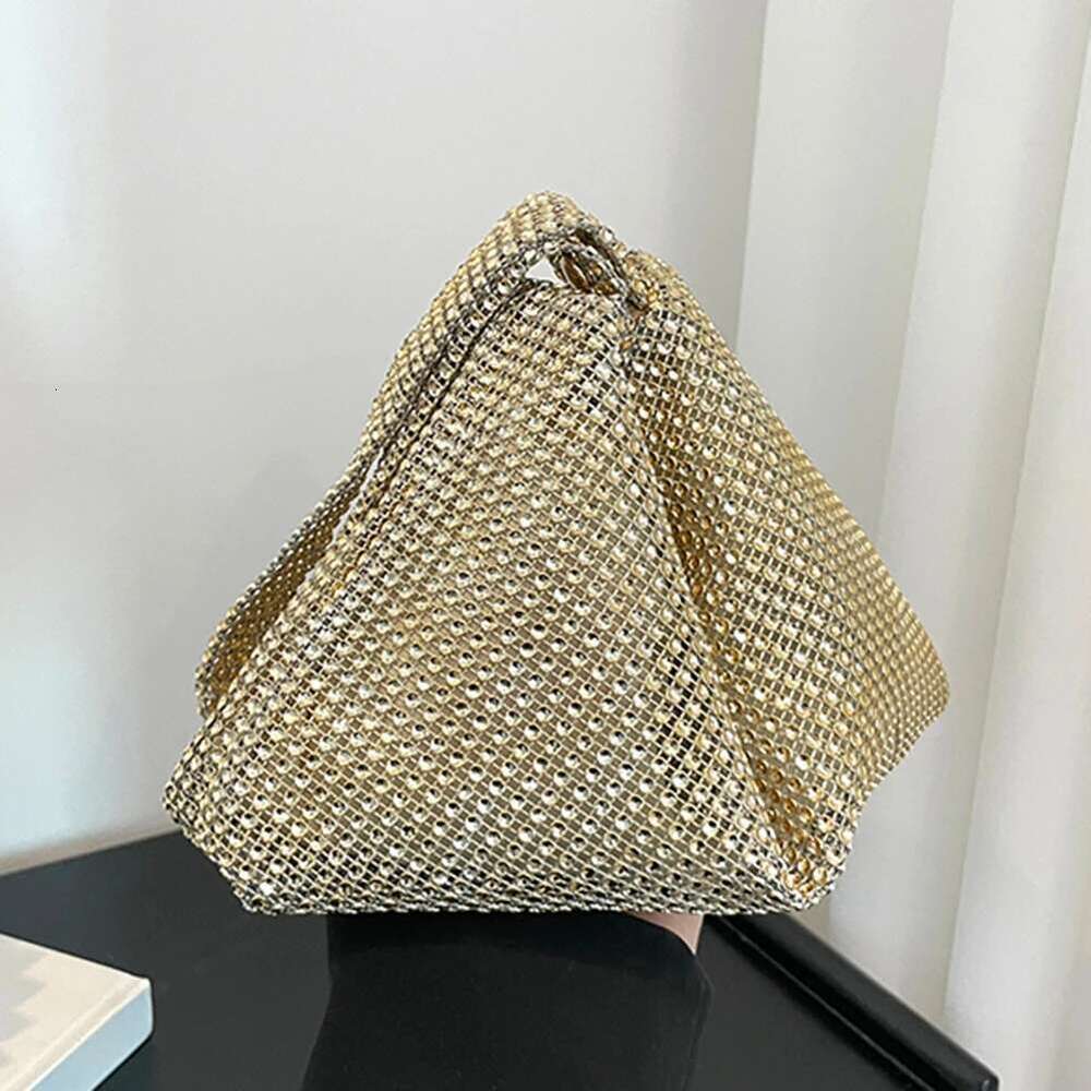 Decorated Women Rhie Lady Fashionable Shoulder Handbag Glitter Evening Dinner Clutch Underarm Bag