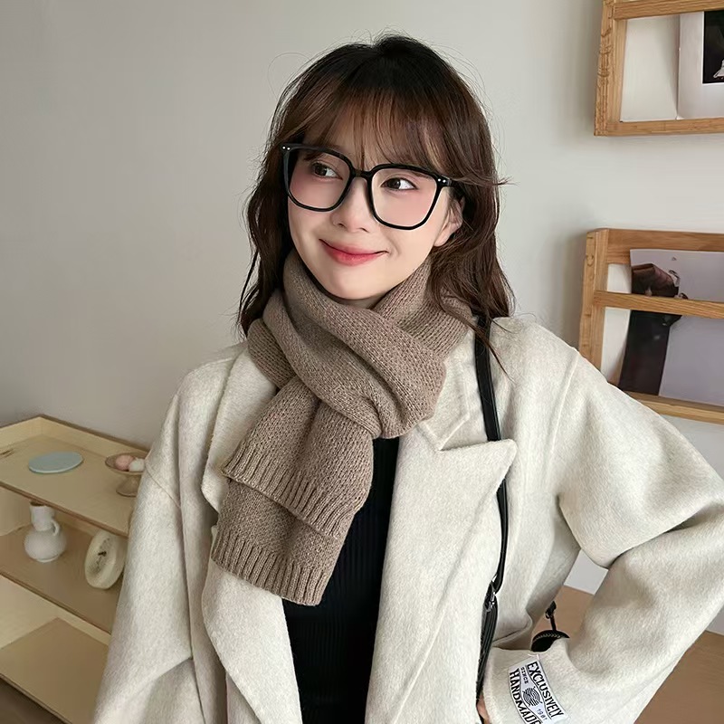 K051 Mars green thick warm scarf women 2024 new imitation cashmere scarf Korean style all-match warm 2024 new
