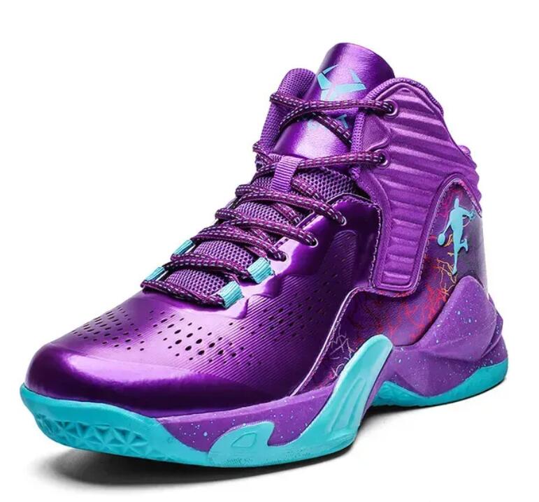 Sale Men's Brand Basketball Shoes Fashion Purple Basketball Sneakers Men Women Training Sport Boots Kids Adult Athletic Shoes Z 3.7-1