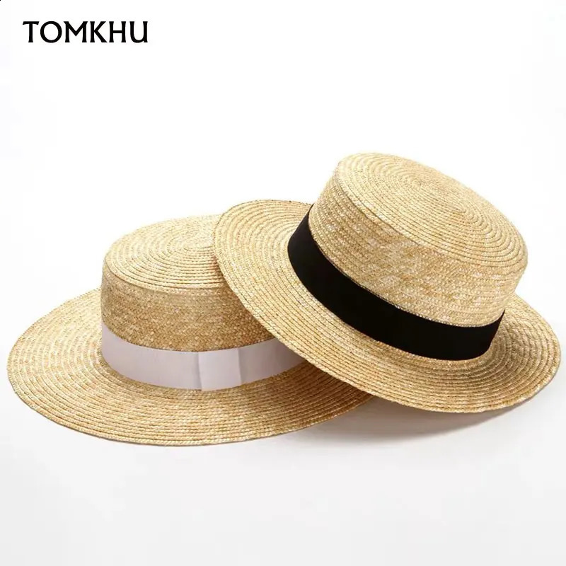 Summer Women Wide Brim Straw Hat Fashion Chapeau Paille Lady Sun Hats Boater Wheat Panama Beach Hats Chapeu Feminino Caps 250303