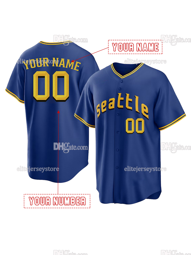 Personalized Custom Baseball Jersey Julio Rodriguez Garver Raley Arozarena Polanco Crawford Raleigh Kirby Embroidered Letter Number Design Polyester