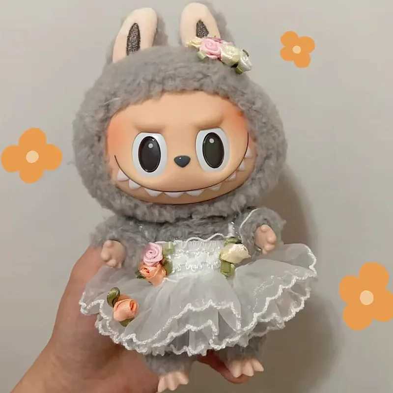 Hot 17cm Labubu Doll Only Clothes Fashion Clothes Hoodies Doll Clothes Color Doll Accessories Cute Decoration Little Clothes T250306