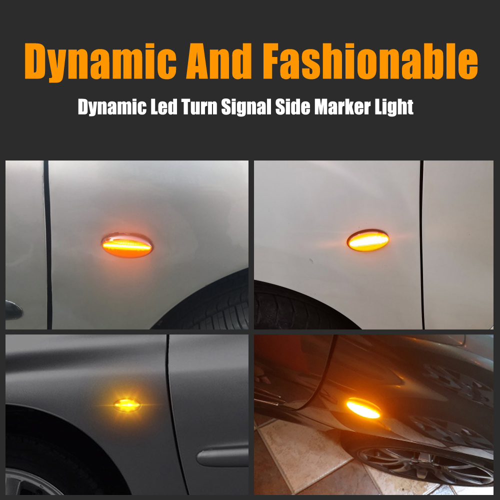 New LED Dynamic Turn Signal Lamp Blinker For Peugeot 307 206 407 107 607 1007 Citroen C1 C2 C3 C5 C6 Side Marker Light