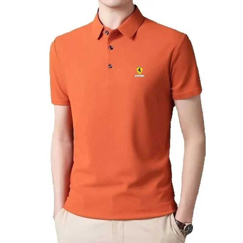 New summer high-quality short sleeved polo shirt for men fashionable casual sporty breathable and cool top X250306