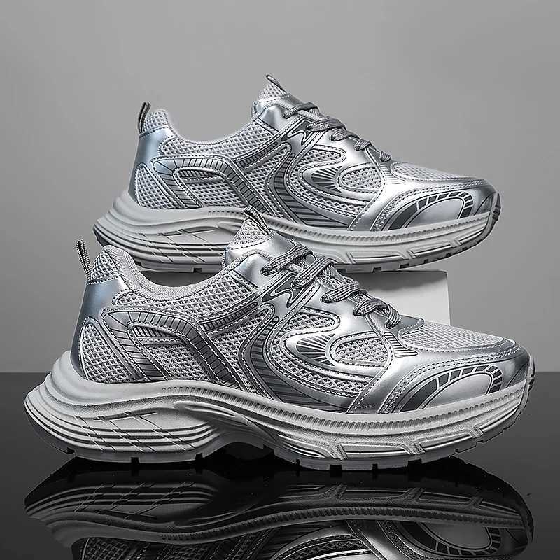 Spring New Casual Sneaker Men Running Shoes Fashion Gray Mens Sports Shoes Breathable Platform M Sneakers zapatillas hbre Z250326