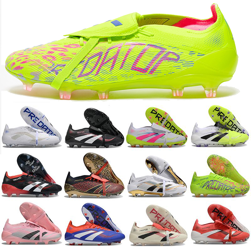 Kids Mens Soccer Cleats Preditor 25 FG Elite Polar Stealth Myst ic Victory Foldover Tongue Jude Bellinghams Moments Football Boots Yourth Soccer Shoes