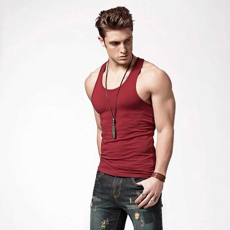 2025 Brand Clothing 95% Cotton Men Tank Tops Casual Gilet For Male Sleeveless Man Vest Gymclothing fitness Men Vests Top NewT250318
