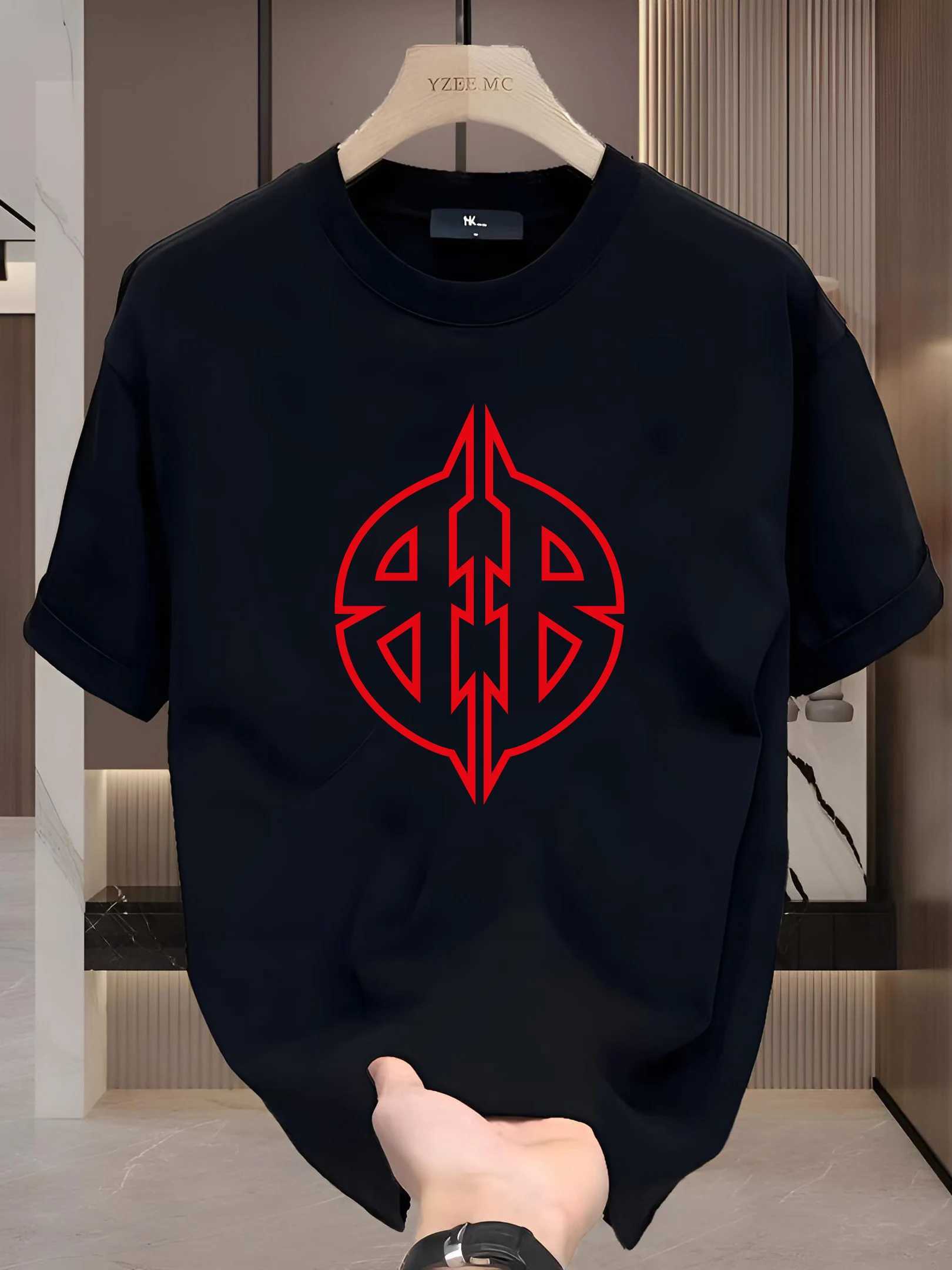 2024 Paris Co Branded Fashion Brand Mens and Womens Short Sleeved T-shirt with Round Neck Loose Print Half Sleeved Shirt X250306