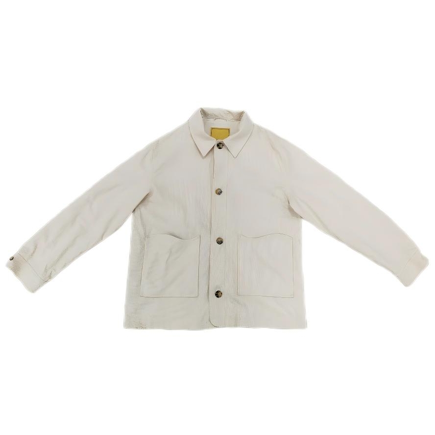 Men's Khaki Patterned Corduroy Embroidery Jacket turndown collar spring autumn causal clothing