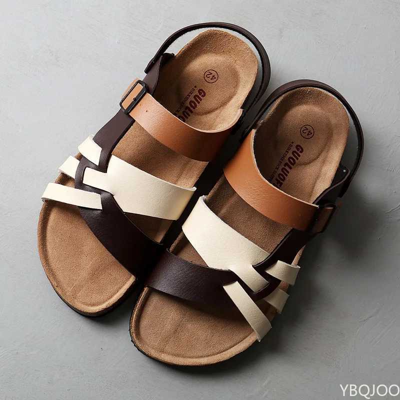 2022 New Summer Fashion Men Leather Sandals Outdoor Comfortable Breathable Sports Casual Non-Slip Beach Luxury SandalsC250306