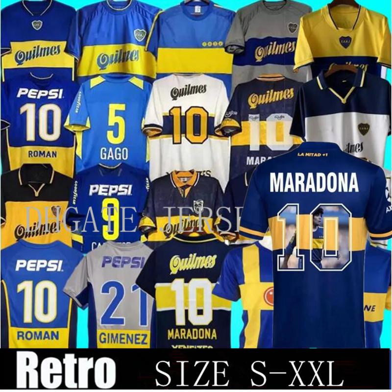 97 98 Boca Juniors Retro 1981 Soccer Jerseys 2021 2005 100TH Maradona ROMAN GAGO 99 Football Shirt classic 00 01 02 03 04 05 06 Camiseta Futbol vintage 81 84 95 96 99
