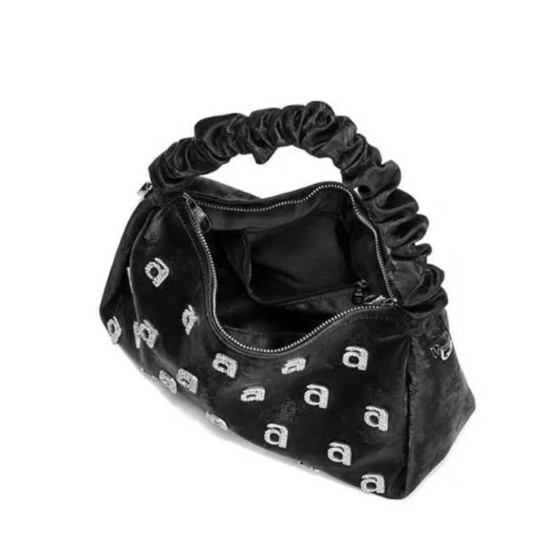 Brand Designer Rhinestone Handbag Wang Fashion Womens Tote Shoulder Chain Crossbody Bag Wallet New Y250306