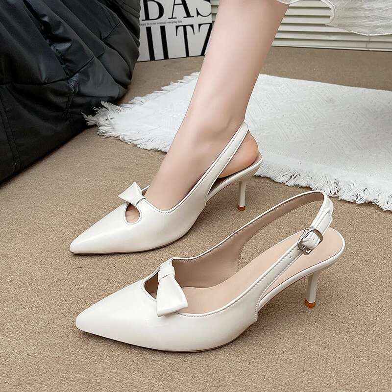 Gladiator 2025 Summer Low Heel Women Sandals Fashion Pointed Toe Dress Street Style Pumps atos De Mujer