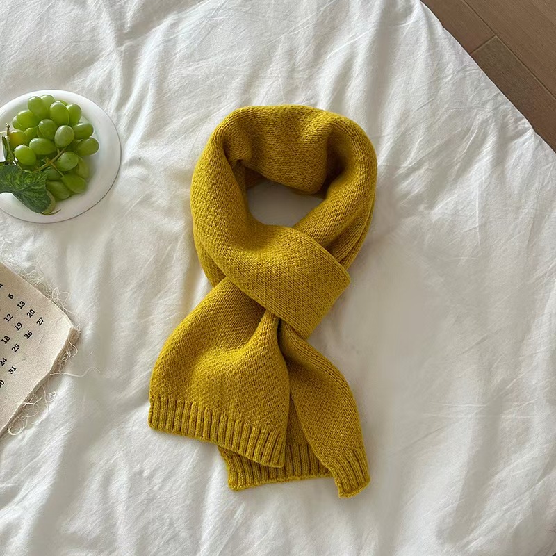 K051 Mars green thick warm scarf women 2024 new imitation cashmere scarf Korean style all-match warm 2024 new