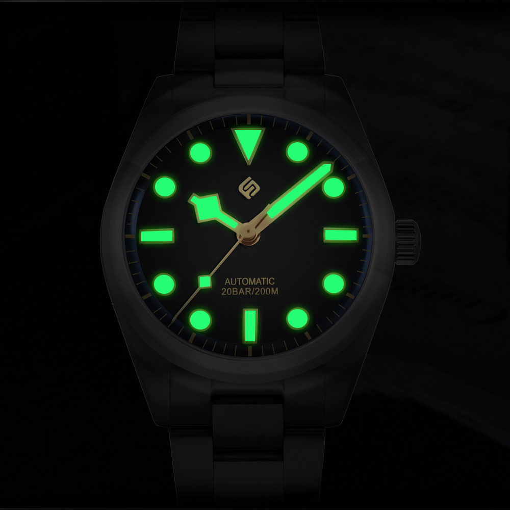 LIGE men's sports watch, precision steel strip, business mechanical watch, multifunctional waterproof night light watch