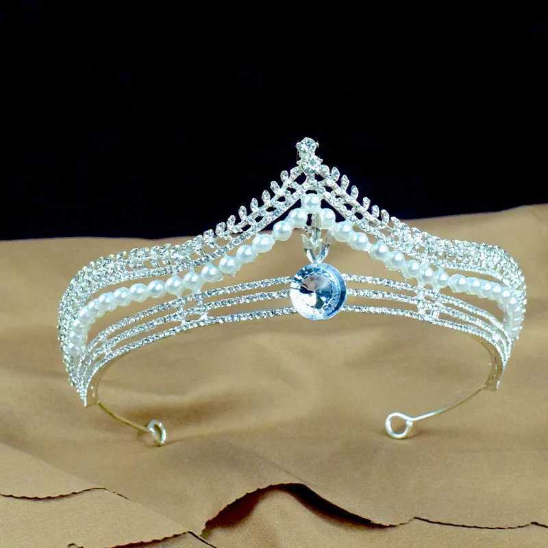 Silver Color Crystal Tiaras And Crowns For Bride Wen Party Bridal Wedding Hair Accessories Jewelry piece Crown Tiara X250306
