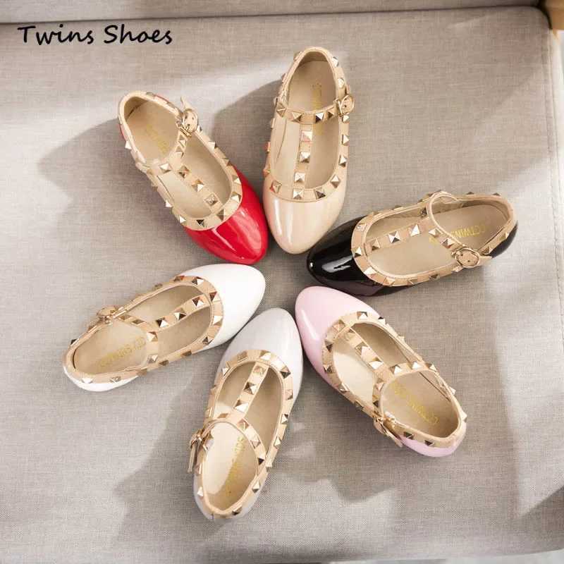 CCTWINS KIDS spring autumn girls brand for baby shoes stud Single shoes children sandal toddler princess flats party Dance shoesT250306