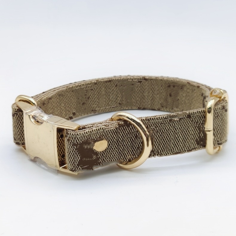 Dog Collar Designer Designer Collar Step In Harness Leashes Luxury Buckle Classic Letters Dog Collars dog leash Leash For Large Medium Small Dogs Figh