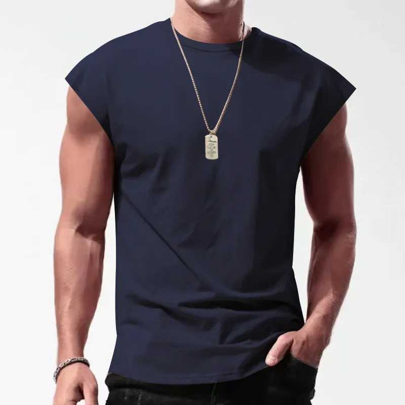 Summer Mens Gym Vest Quick Dry Loose Fitness Exercise Wide shoulder Sports Sleeveless Shirt Bodybuilding Tank TopT250318