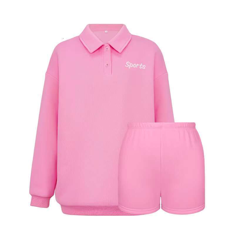 Women's Fashionable Autumn Sports Hoodie With Crew Neck Long Sleeved Embroidered Pullover Trendy Fleece Set