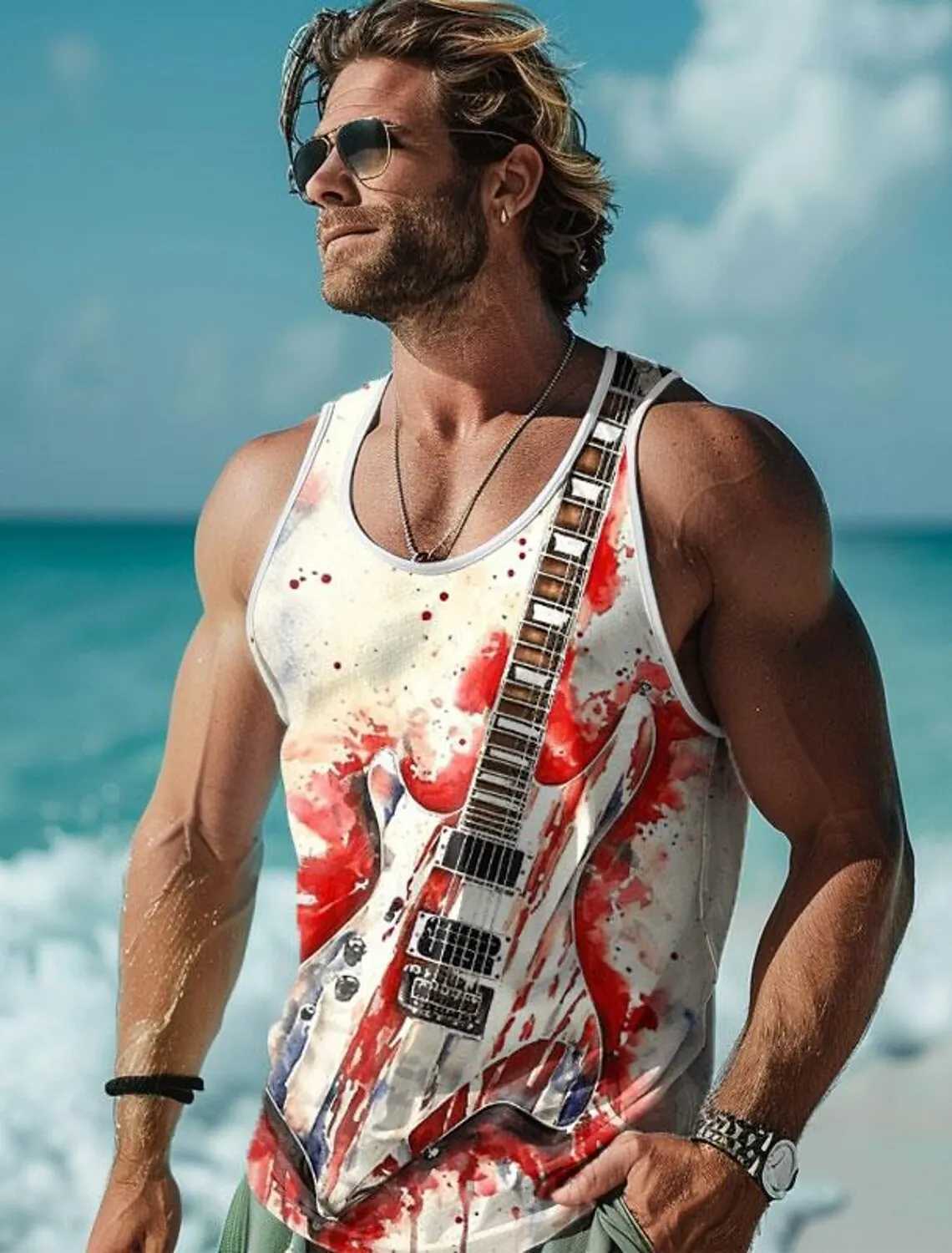 Y2K style fashion large size mens tops mens fitness sleeveless vest 3D T-shirt summer comfortable home fashion vest quick dryT250318