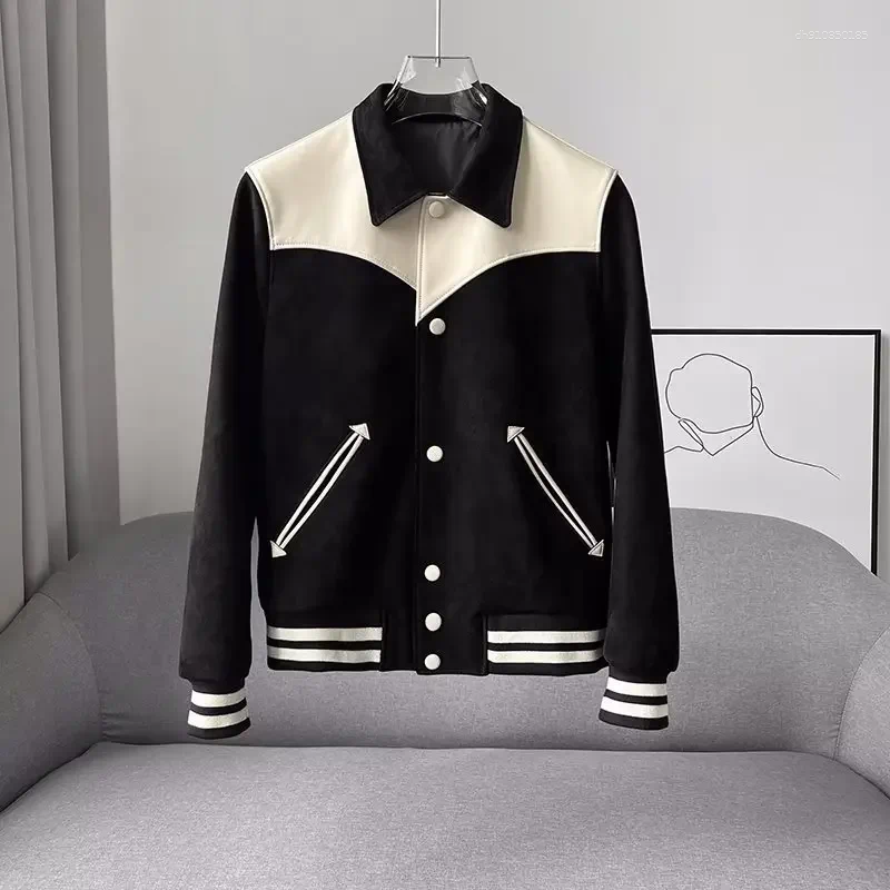 Men's Jackets Trendy Long Sleeve Lapel Jacket For Men Casual Artistic Autumn Winter Arrival Cool Motorcycle Wear Loose Fit Outerwear